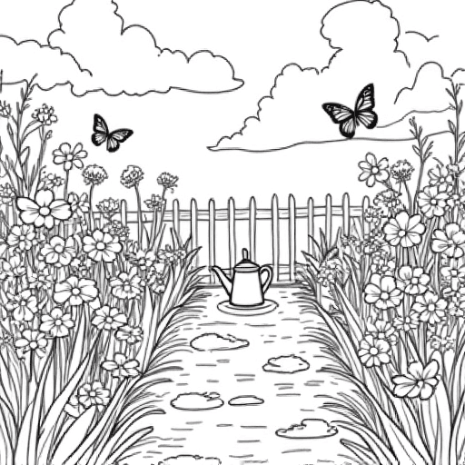 Cottagecore coloring style