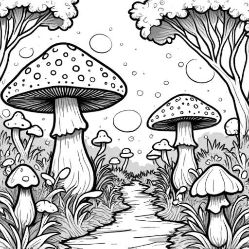 Psychedelic coloring style